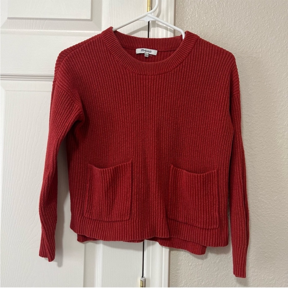 Madewell Patch Pocket Ribbed Knit Pullover Sweate… - image 2